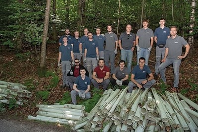 ARKU trainees and management support the local forestry department